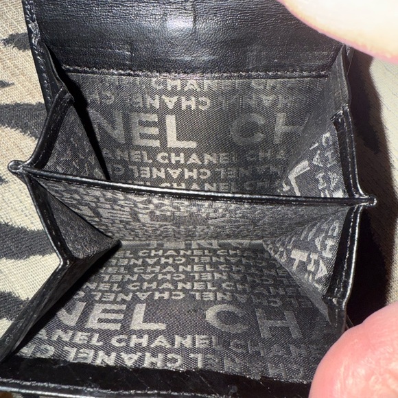 CHANEL Folding Camilla Matelasse Black Leather Wallet Purse w unbranded chain - Picture 5 of 9